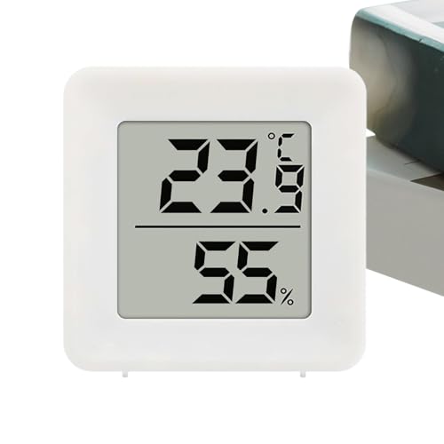 Monitor de Humedad - Higrómetro Operado por Baterías - Sensor de Temperatura y Humedad Interior | para Terrario Incubadora Dormitorio Interior Exterior Habitación Hogar Casa Oficina Garaje Autocaravan