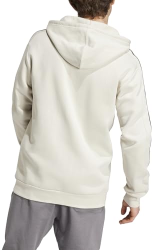 adidas Men's Essentials Fleece 3-Stripes Full-Zip Hoodie, alumina, 4XL - Image 2