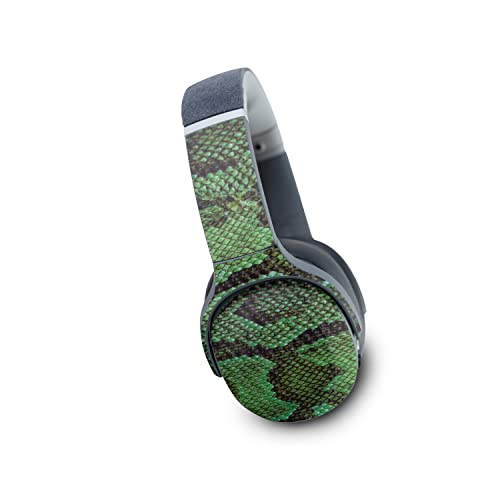 Image of MightySkins Carbon Fiber Skin Compatible with Skullcandy Crusher Evo Wireless - Green Serpent | Protective, Durable Textured Carbon Fiber Finish | Easy to Apply | Made in The USA