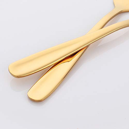 BISDARUN Dessertgabeln Rostfreier Stahl Kuchen Gabel Obst Gabel 8-teilig Gold Gabeln Satz Spiegelpolitur 13,6CM/5.35 Inch – Ansicht 5