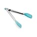 KitchenAid Silicone Tipped Stainless Steel Tongs, Aqua Sky