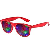 Alta calidad: hemos actualizado las gafas de sol con forma de corazón anteriores para garantizar que las lentes con efecto en forma de corazón no se salgan. También hemos reforzado la montura de las gafas en forma de corazón, y la montura de resina segura y ecológica es resistente y duradera.