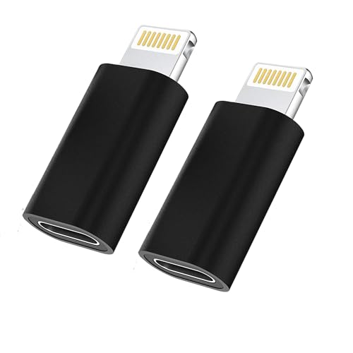 Image of C & E- Type C Female to Lightning Male Multi Colour Adapter for iPhone Connector Extender Convertor [2 Pack] Compatible with iPhone 14 /13 /12 /11 /Mini /Pro /ProMax, SE /XS /XR /X /8 /7 /6 /Plus, iPad & Airp0ds