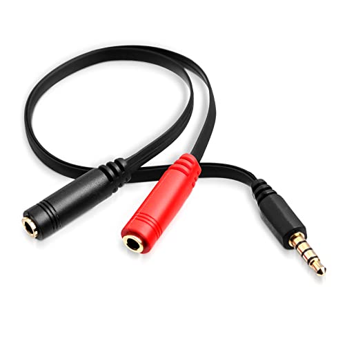 LIHAO Splitter Audio Jack Double Jack 3.5mm Mâle vers 2 Femelle Câble Adaptateur Audio Jack Stéréo Audio Compatible avec Casques Audio,Enceintes,Smartphones,Tablettes,Lecteurs,PS4,MP3 Cover
