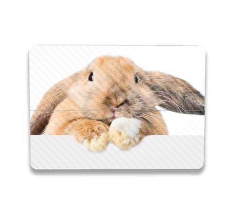 Image of MightySkins Carbon Fiber Skin Compatible with Microsoft Surface Laptop Studio 2 (2023) Full Wrap Kit - Lop Bunny | Protective, Durable Textured Carbon Fiber Finish | Easy to Apply | Made in The USA