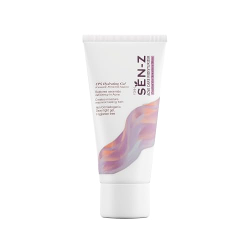 Image of SEN-Z Acne Care Moisturizer for Sensitive & Acne Prone Skin | Oil-Free, Non-Comedogenic Face Moisturizer with 5 Ceramides, Niacinamide, Hyaluronic Acid & Pentavitin | 72Hr Hydration, Barrier Repair & Fast Absorbing Gel Cream | 50g