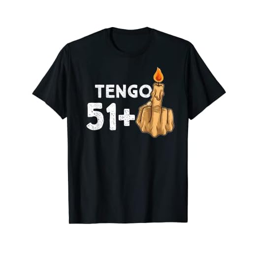 51+1 Dedo Medio Vela De Cumpleaños Para El 52º Cumpleaños Camiseta