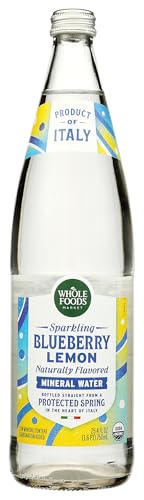 WHOLE FOODS MARKET Organic Lemon Blueberry Italian Sparkling Mineral Water, 25.3 FZ