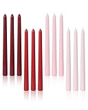 Viyffo Taper Candles - Juego de 12 velas cónicas de 10 pulgadas, serie de colores naturales