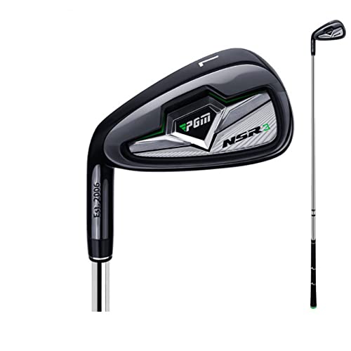 Diestro Izquierdo 7 Iron Club Carbon Steel Shaft Golf Training Aid para Hombres Mujeres R S Flex Single Practice Stick Coaching Swing Correction Equipo Deportivo