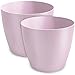 TULMERO Blumentopf matt, Pflanzkübel aus Übertopf Kunststoff Dekorativer Topf für, groß und klein Pflanzen, 2er-Set, blumenkübel kräutertopf, (2 Pack) Rosa, ø 30 cm