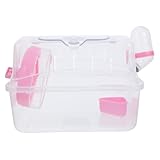 Petite cage à hamster - la cage est faite d'un matériau transparent, permettant une observation claire pour des soins pratiques, étui à hamster