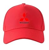 LEFUVR 1 Piezas Gorras de Beisbol para Mitsubishi EK X 2019-2025, Cómoda y Adecuada Gorra de Béisbol Ajustable Unisex Deportiva Sombrero Talla Única,Red