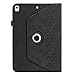 Rotating Case for iPad 9th/8th/7th Generation 10.2 inch iPad Cover 2021/2020/2019 iPad Air 3 Case, 360 Degree Swiveling Premium Leather Folio Protective Stand Cover for iPad Pro 10.5 inch 2017, Black