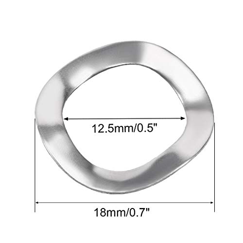 uxcell 10pcs 04934 x 07134 x 00134 304 stainless steel wave spring washer for screw bolt