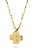 kleeblatt kette mit gravur ❤ GUTER ZWECK – Die Kette mit Kleeblatt wird in einer lokalen Werkstatt für Menschen mit Behinderung in München mit viel Liebe per Hand verpackt. Dadurch wird die soziale Einrichtung mit jedem Kauf unterstützt.