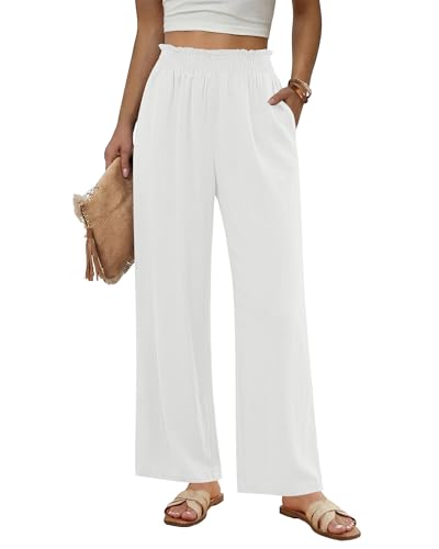 GRAPENT High Waisted Pants for Women Women Linen Pants Womens