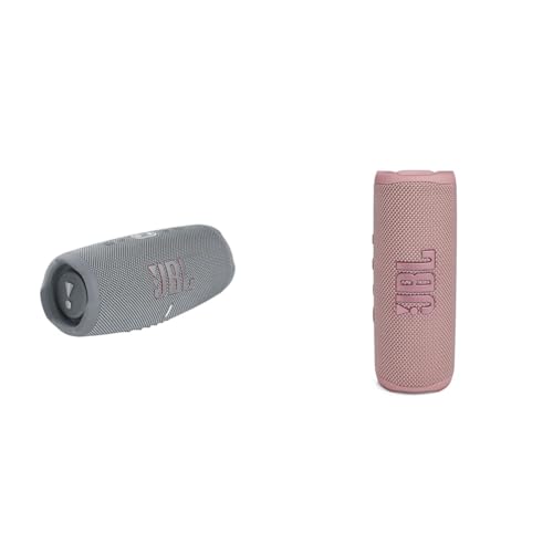 【セット買い】JBL CHARGE5 Bluetoothスピーカー USB C充電/IP67防塵防水/パッシブラジエーター搭載/ポータブル/2021年モデル グレー JBLCHARGE5GRY + FLIP6 Bluetoothスピーカー USB C充電/