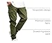 THWEI Cargo Pants for Men Casual Drawstring Joggers Cotton Work Sweatpants Multi Pockets Army Green S