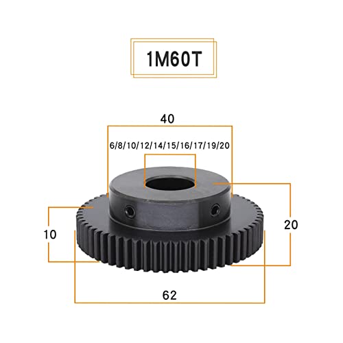 1 pz Motor Gear 1 Modulo 60 Denti Ruota dentata in...