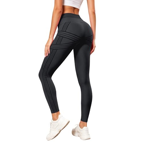 Leggins Anticeluliticos Mujer 3D Leggins Anticelulitis Mujer Yoga Leggings Push Up Celulitis Mallas de Compresión 3D Cuerpo Leggings para la Celulitis, Lipedema Cintura Alta sin Costuras