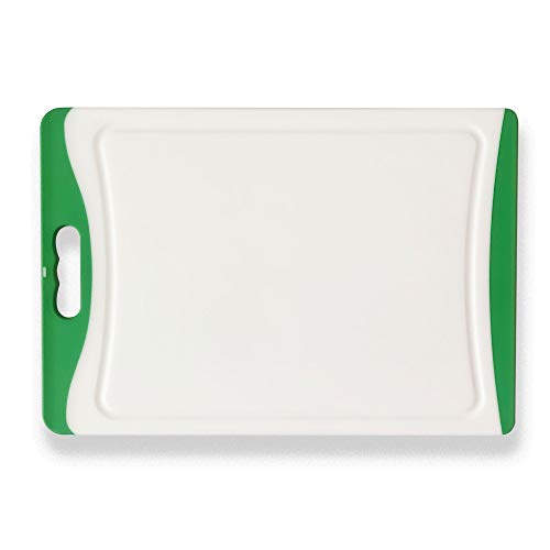 Grande planche à découper ou planche à découper en plastique - Vert 43 cm | Fabriqué en polypropylène résistant et antibactérien. Va au lave-vaisselle | De Jean Patrique Cover