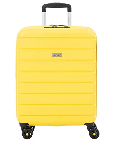 imome Top Maleta de Cabina Amarilla Cierre TSA 55x40x20/23 cm Expandible | Equipaje de Mano, Trolley de Viaje Ryanair, Easyjet | Maleta de Viaje Rígida 100% ABS Reforzado, Antiarañazos, Carga USB