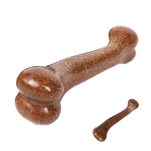 犬の噛むおもちゃの骨、子犬の骨噛み玩具, シミュレーションインタラクティブな歯を研磨します骨ビーフフレーバー, ホームペットのトレーニングは、大型犬と中犬用の耐摩耗性を摩耗させます