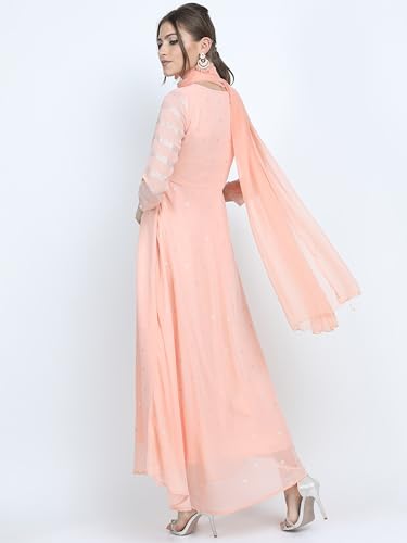 Image of Vishudh Women's Dress & Dupatta Set | Ready-to-Wear Indian Outfit for Women | Coordinate Fashion for Indian Celebrations