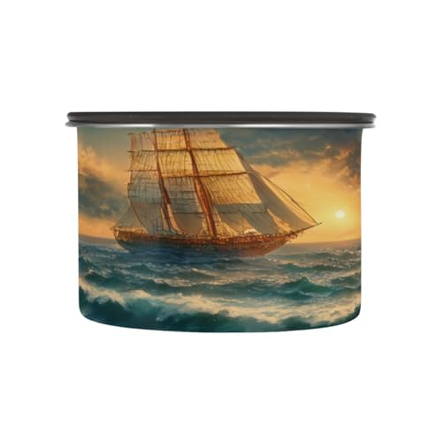 Lata almacenaje café acero inox. 17oz hermética