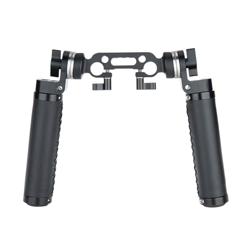 Kit Poignées en Cuir avec Rosette Arri et Pince de Tige 15mm pour Appareil Photo DSLR