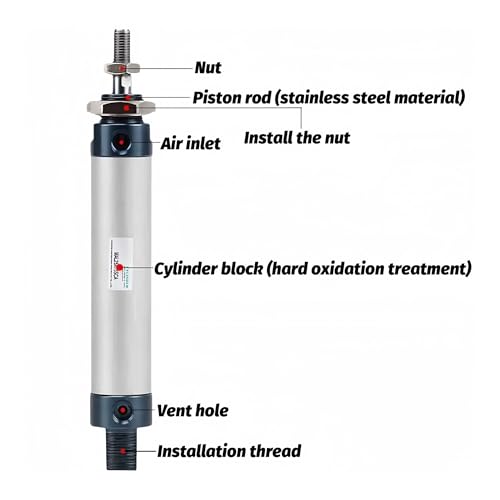 Vérin pneumatique double effet MAL anti usure bore 32mm course 40mm - 4