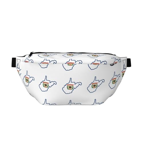 Sac banane de course à pied ultra léger avec motif drapeau et ceinture réglable confortable