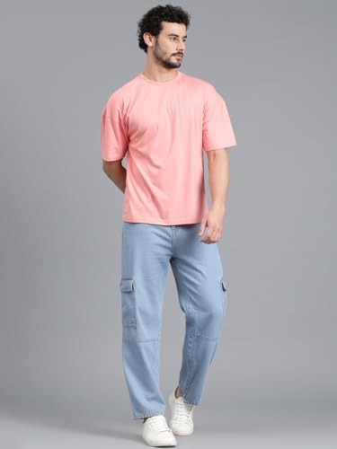 Image of KOTTY Men's Solid Oversized Fit T-Shirt
