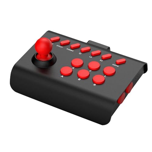 Générique Universel Arcade jeu Stick Joystick contrôleur Pour Switch Pour PS4 Pour PS3 Ultimate Pandora Box PC Pour Android Pour IOS téléphone Mobile (noir rouge)