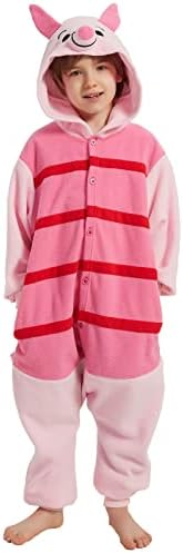 SWEETXIN Kids Animal Onesie Pajamas Halloween Christmas Suit Cosplay Jumpsuit Costume for Boys girls (as1, age, 10_years, Piglet)