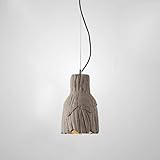 Bvvv Loft Oak Color Colgante Luz Ligera Industrial Vintage 12.5 pulgadas Dia Minimalista Cemento Techo Techo Luz con Láminas de Plancha Concreto Concreto Luz de Luz de Concreto for Barra de Resturant