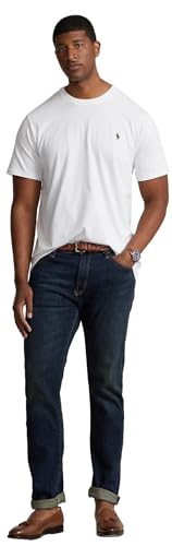 Image of POLO RALPH LAUREN Mens Big & Tall Crew Neck T-Shirt (3XB, White)
