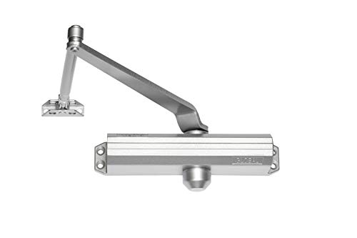 Global Door Controls Compact Commercial Door Closer In Aluminum With Adjustable Spring Tension - Sizes 1-4 #TOP2