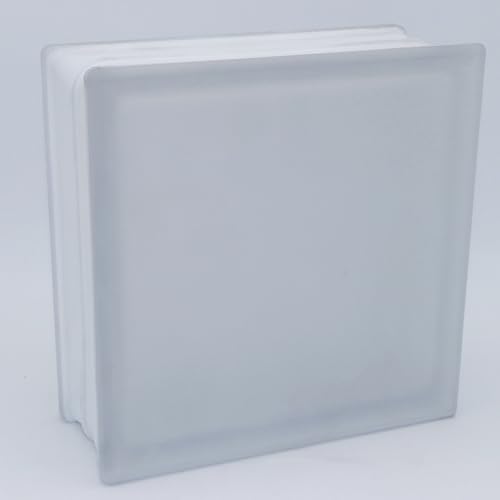 5 pieza FUCHS bloques de vidrio vista completa neutro satinado por dos lado 19x19x8 cm