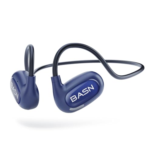Image of BASN AirS1 Air Conduction Headphones Open-Ear Bluetooth 5.3 Earbuds, Wireless ENC Sport Earphones with 16.2mm Driver, IPX5 Waterproof Headsets for Running,Cycling,Workout (Blue)