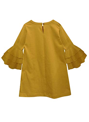 Image of A.T.U.N. (ALL THINGS UBER NICE) Girls Cotton A-Line Knee Length Long Sleeve Casual Dress