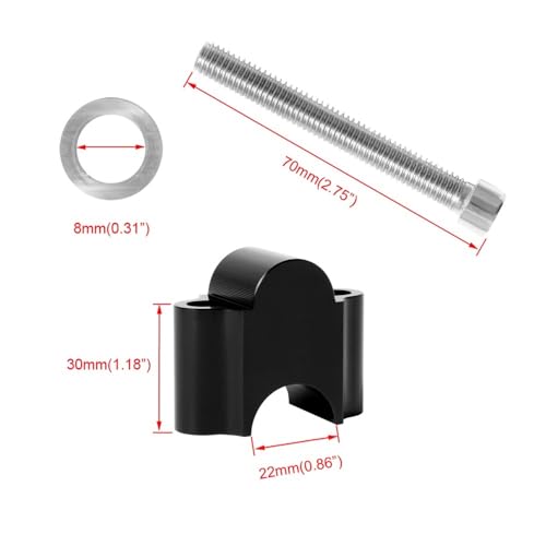 Abrazadera para elevador de manillar de motocicleta 22mm 28mm universal tubo 7