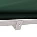 Outsunny 4' Arm Manual Retractable Sun Shade Patio Window Awning with Large Shade Area & Smooth Opening Crank, Green