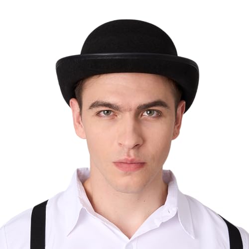 image for Spooktacular Creations Bowler Hat for men, Top Derby Hats Victorian Ac