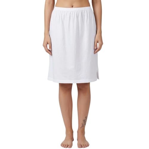 Image of Aimly Women's Cotton Knee Length Skirt Slip - Pack of 1