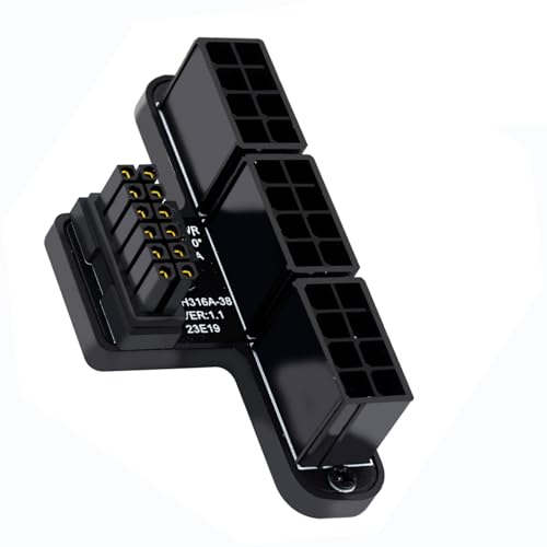 WENZIYAXU ATX 3.0 12VHPWR �O���t�B�b�N�X�J�[�h 600W �d���A�_�v�^�[�A16�s���d�����W�����[����3��ATX 8�s�� 90�x�u���b�N(�^�C�vA)