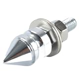 Alide 4 szt. śrub do tablic rejestracyjnych motocyklowych, 6 mm aluminiowe śruby z nakrętkami i podkładkami, do stosowania ze wszystkimi tablicami rejestracyjnymi ze śrubami 6 mm (srebrne)