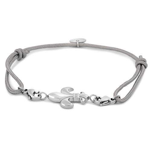 Preisvergleich Produktbild Akitsune Aeterna Damen Armband / Element Charm Armreif austauschbare Elemente - Lilie Silber - Grau