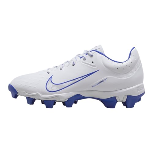 Nike Hyperdiamond 4 Keystone Women’s Softball Cleats (FZ0920-101, White/Pure Platinum/Hyper Royal)